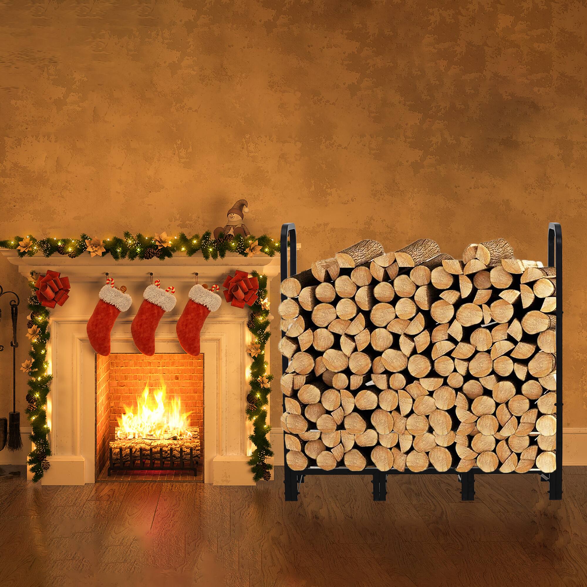 Back. Werph - Werph 4FT Firewood Rack Outdoor - Black.