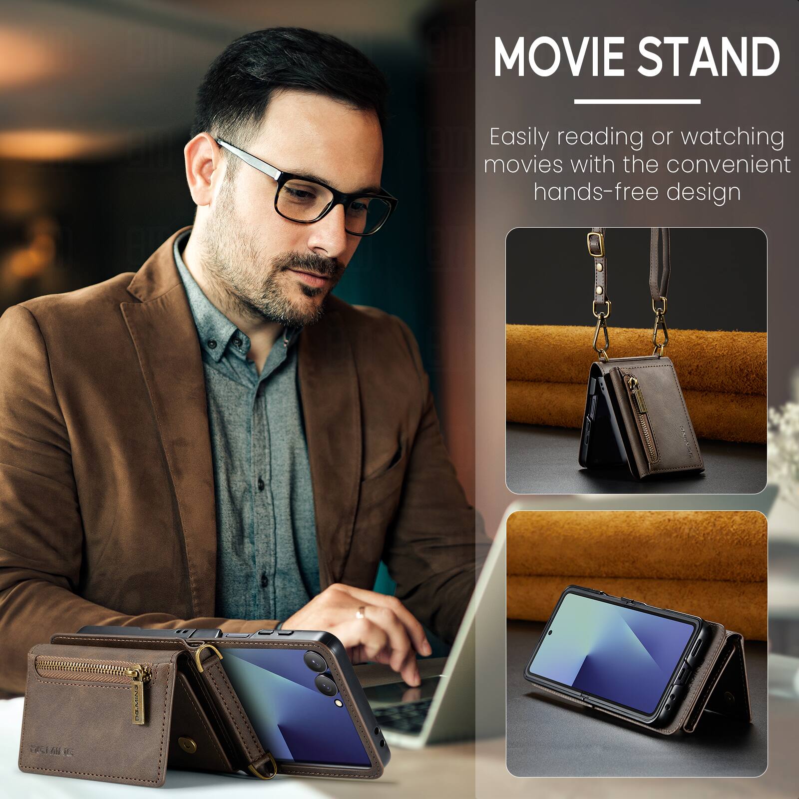 MOVIE STAND

Easily reading or watching movies with the convenient hands-free design