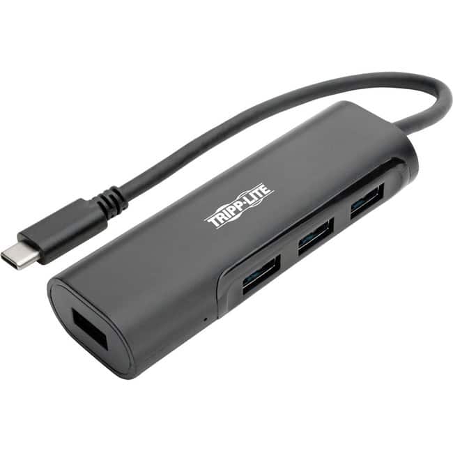 Eaton Tripp Lite Series 4-Port USB-C Hub, USB 3.x (5Gbps), 4x USB-A Ports, USB Type C - External - 4 USB Port(s) - Black