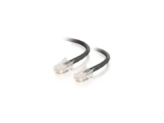 Front. Cables to Go - C2G 22707 Cat5e Cable - Non-Booted Unshielded Ethernet Network Patch Cable, Black (25 Feet, 7.62 Meters).