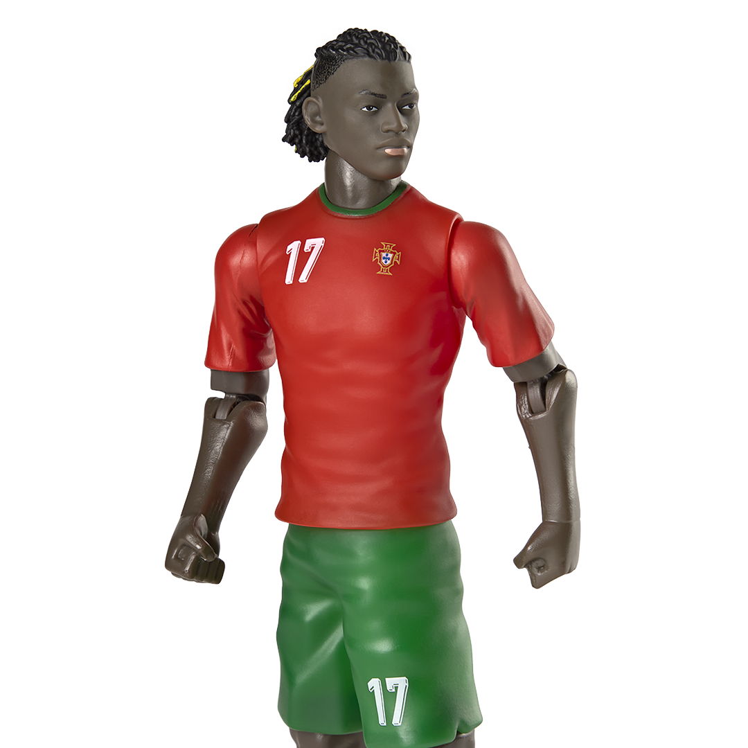 Alt View 3. Banbo Toys - Banbo Toys SOCKERS Portugal National Rafael Leao 8" Collectible Soccer Action Figure.