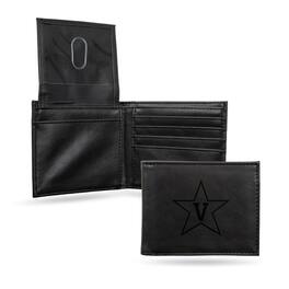 Rico Industries - Vanderbilt Commodores Laser Engraved Black Billfold Wallet - Multi