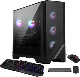 MSI - Codex R2 AI Gaming Desktop,Intel Ultra 7 265,RTX 5060 Ti 8GB GDDR7,32GB DDR5,2TB SSD+1TB Dock Station,Win 11 - Black