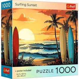 Trefl - Red Surfing Sunset 1000 Piece Puzzle