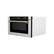 Angle. ZLINE - ZLINE Autograph 24 in. Microwave Drawer with Traditional Handle in Satin Steel and Bronze Accents - Stainless Steel and Champagne Bronze Accents.