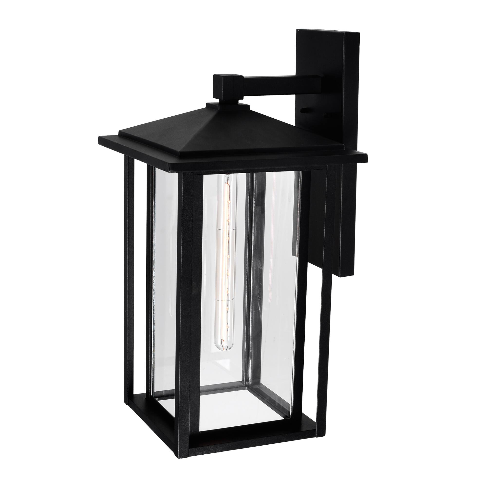 Angle. CWI Lighting - Crawford 1 Light Black Outdoor Wall Light - Black.
