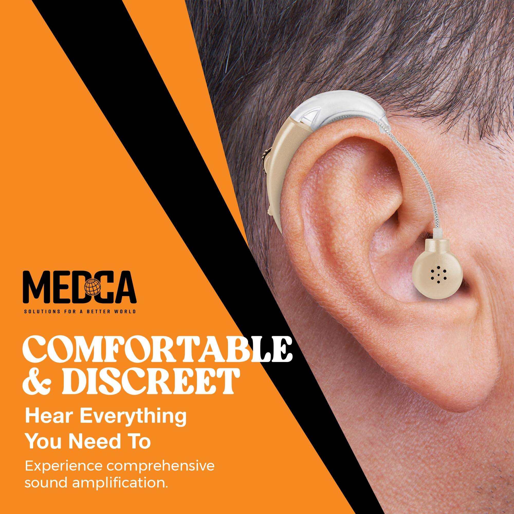 MEDCA  
SOLUTIONS FOR A BETTER WORLD  

COMFORTABLE & DISCREET  
Hear Everything You Need To  

Experience comprehensive sound amplification.