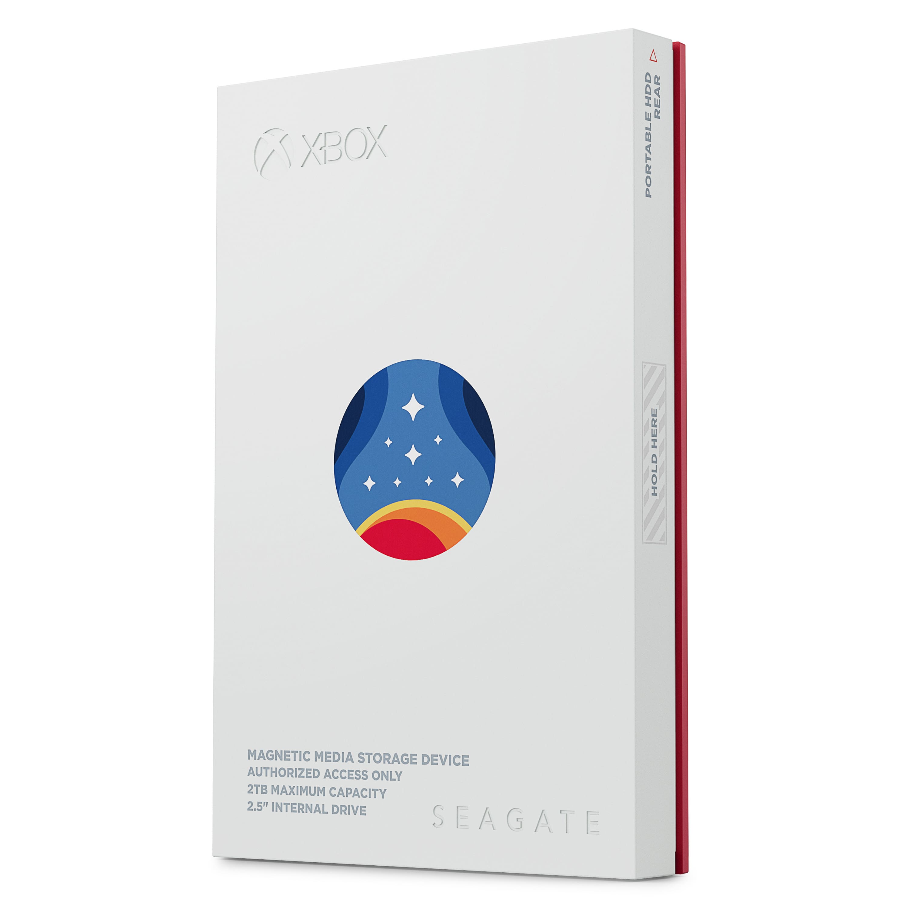 Angle. Seagate - Starfield Special Edition Game Drive for Xbox 2TB External USB 3.2 Gen 1 Portable Hard Drive - White.