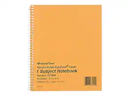 National Brand - 1-Subject Notebooks, 7" x 8", Narrow Ruled, 80 Sheets, (33004) - Brown