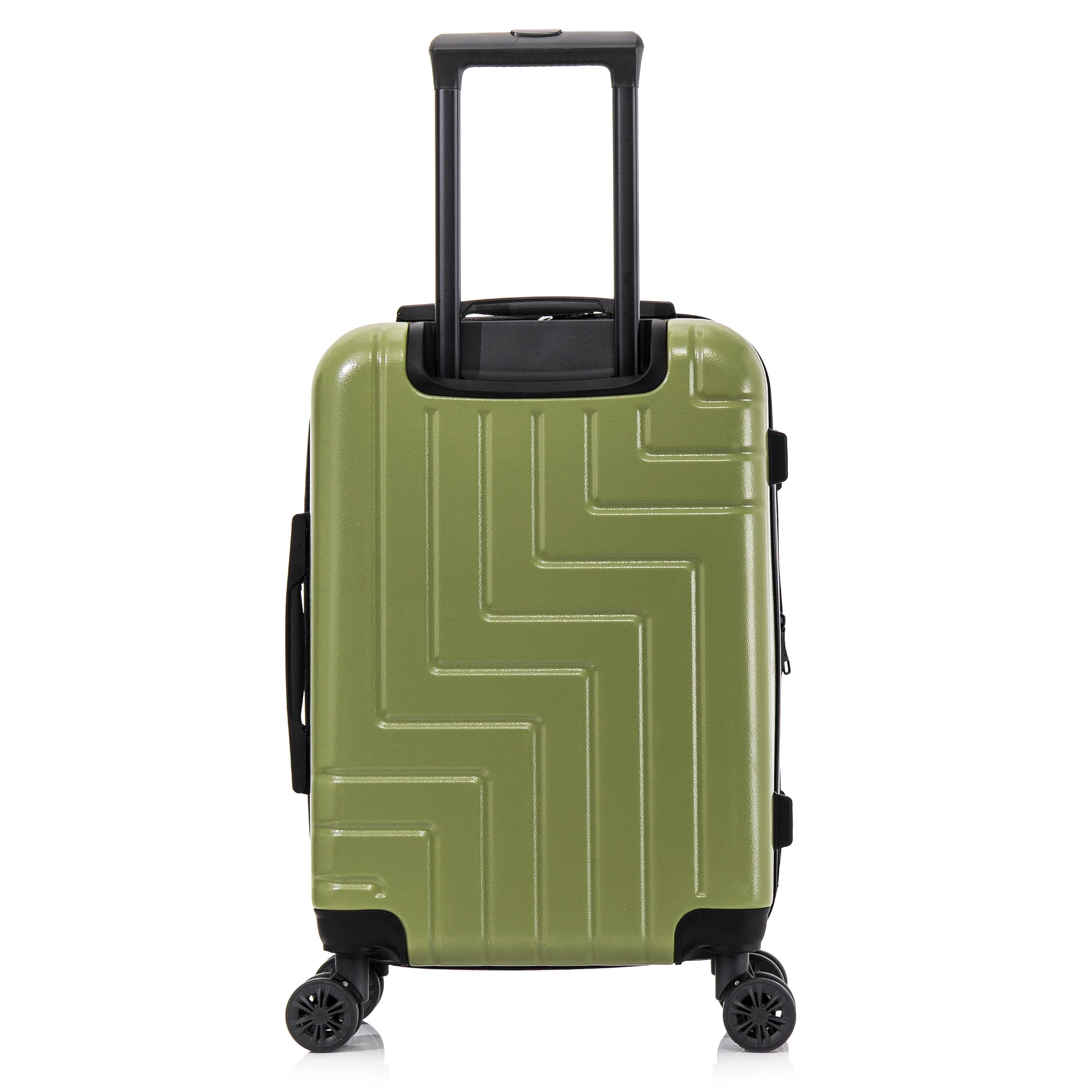 Alt View 1. DUKAP - Zahav Lightweight Hardside Spinner Luggage 20" Carry-On - GREEN.