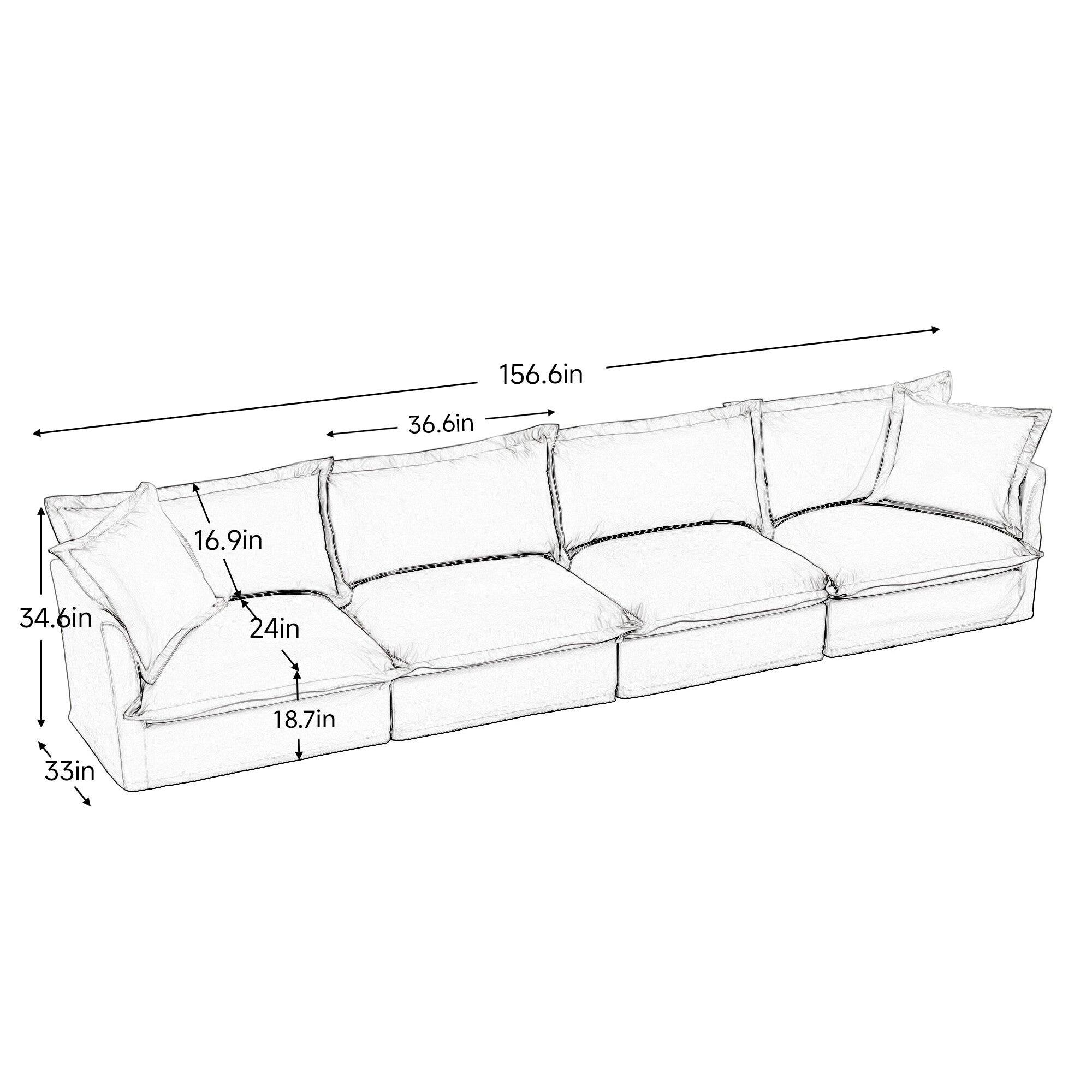 156.6in  
36.6in  
16.9in  
34.6in  
24in  
18.7in  
33in