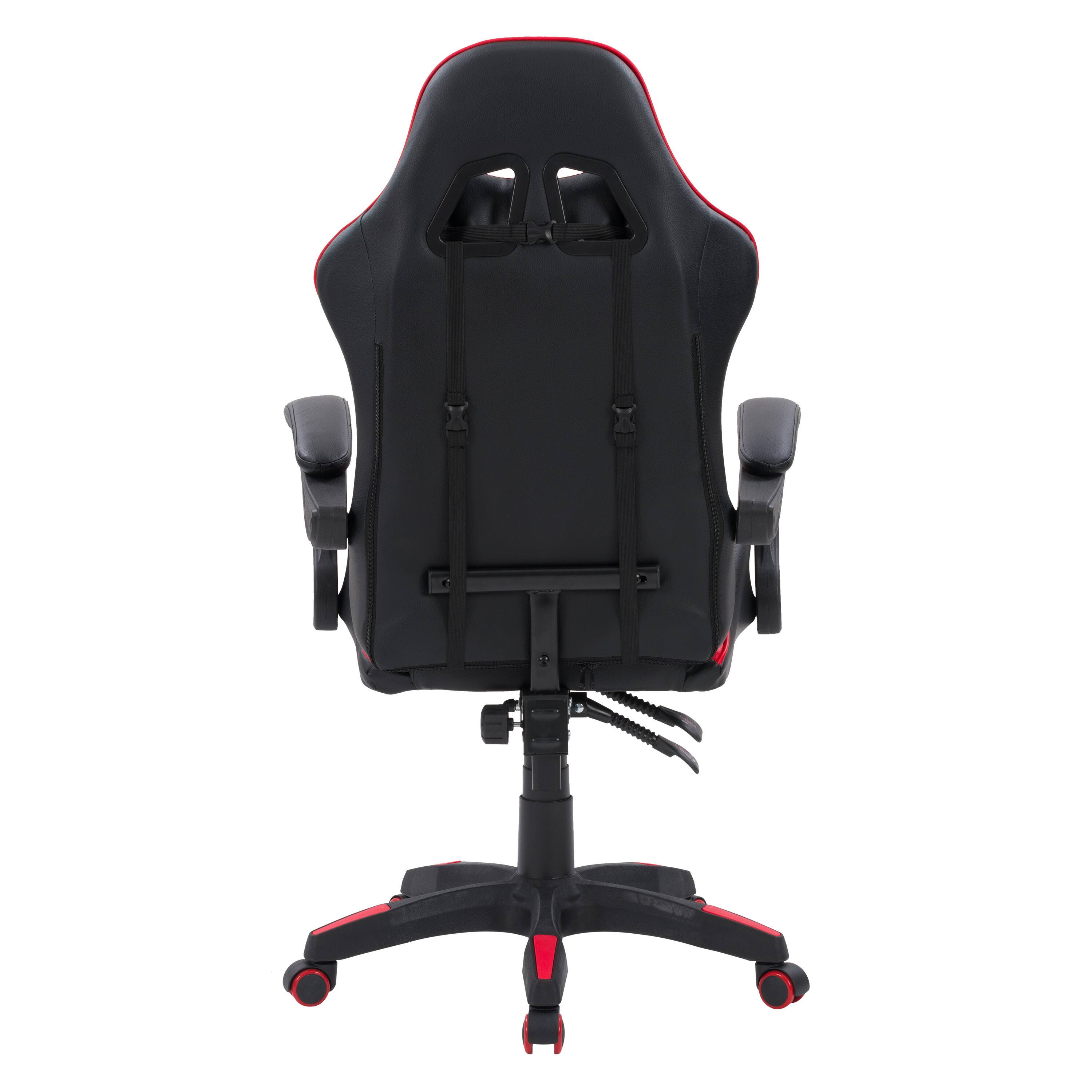 Alt View 12. CorLiving - Ravagers Gaming Chair - Black and Red.