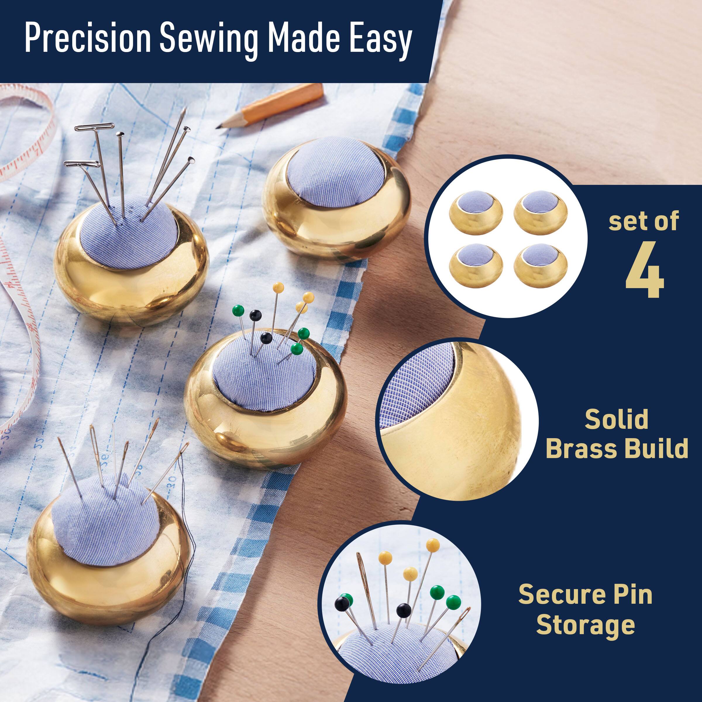 Precision Sewing Made Easy

set of 4

Solid Brass Build

Secure Pin Storage