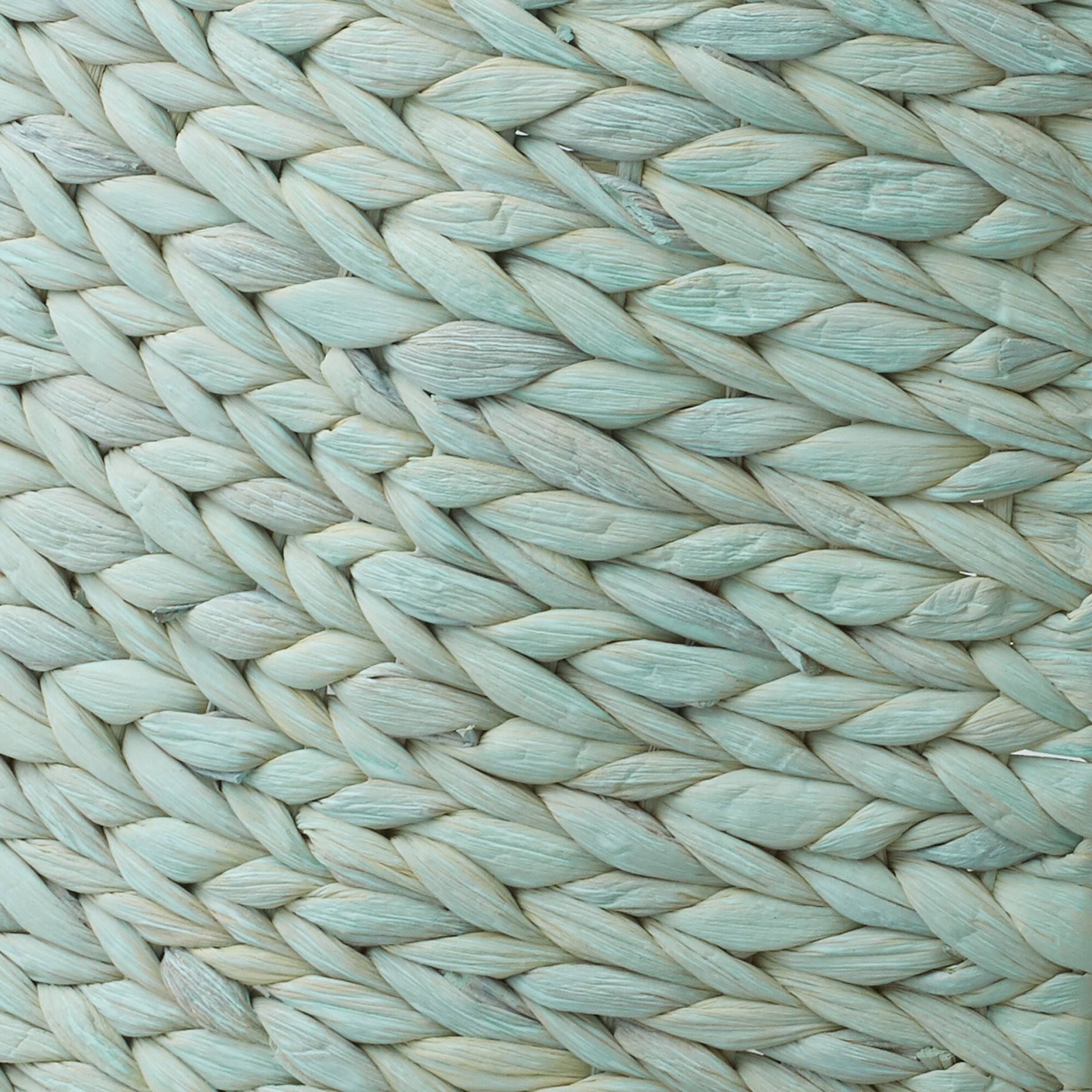 Alt View 5. Casafield - Water Hyacinth Christmas Tree Collar with Cord Cut Out - Seafoam.