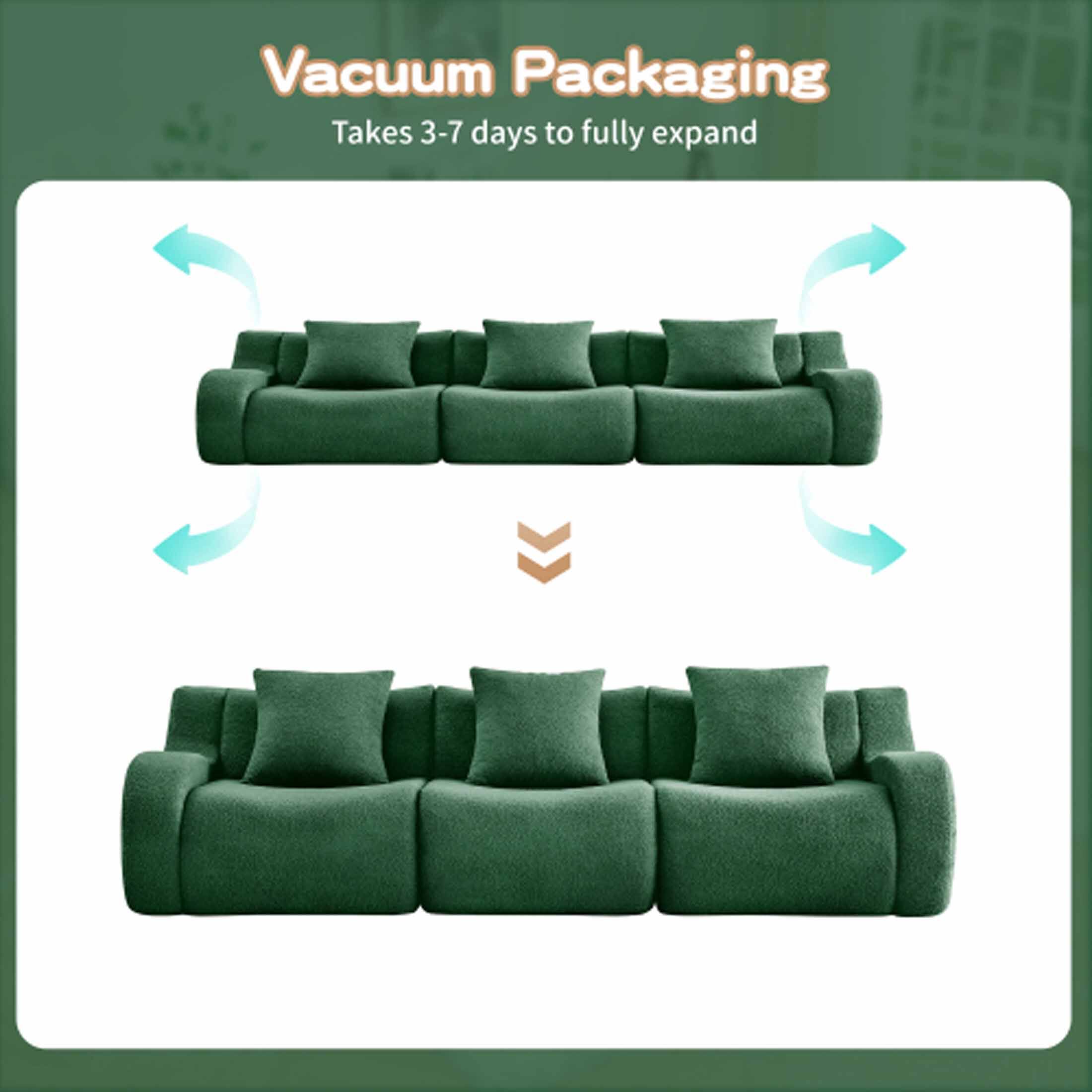 Vacuum Packaging  
Takes 3-7 days to fully expand