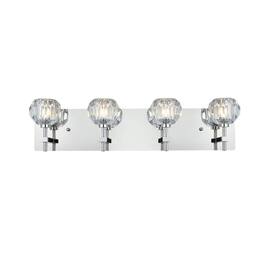 Elegant Lighting - Graham 4 Light Wall Sconce in Chrome - Chrome And Clear