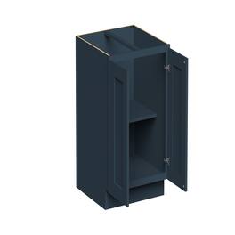 Boyel Living - 24-in W x 34.5-in H x 24-in D Shaker RTA Kitchen Full Height Door Base Cabinet with Soft-Close - Charcoal Blue