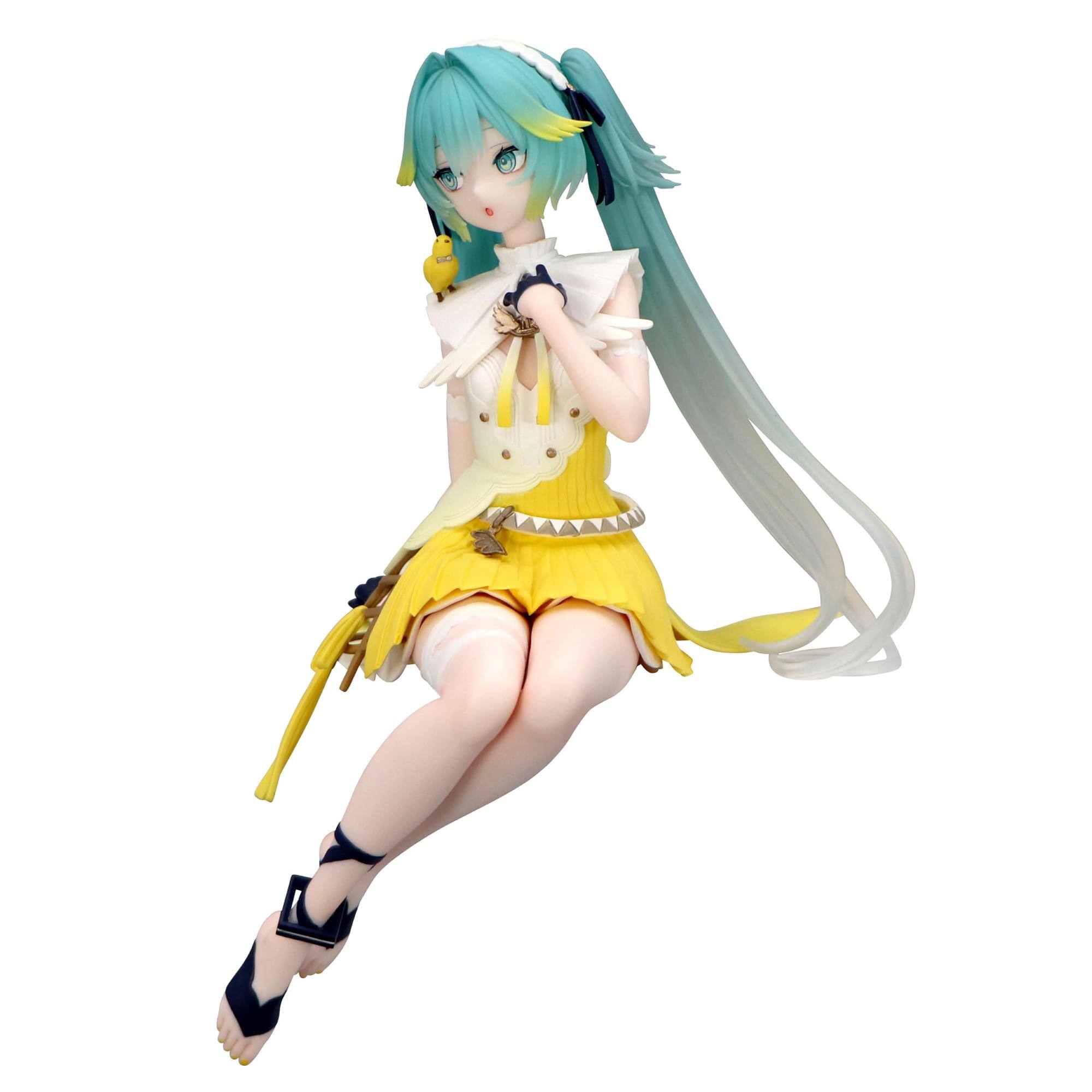 Alt View 1. Little Buddy - Hatsune Miku FuRyu 5.5-Inch Noodle Stopper Figure | Canary Bird - Yellow.