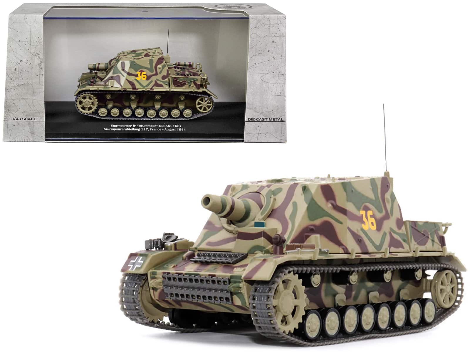 "German Sd. Kfz. 166 ""Sturmpanzer IV"" ""Brummbar"" #36 ""Germany 217, France, August 1944"" 1/43 Model by AFVs of WWII" price history on PriceWatchPro