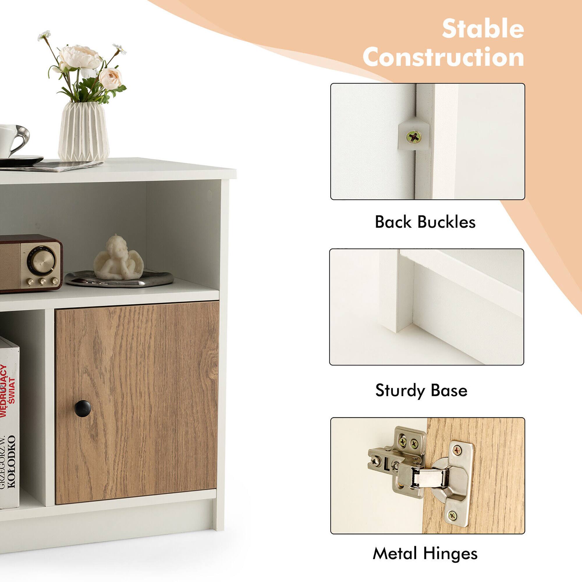 Stable Construction  
Back Buckles  
Sturdy Base  
Metal Hinges