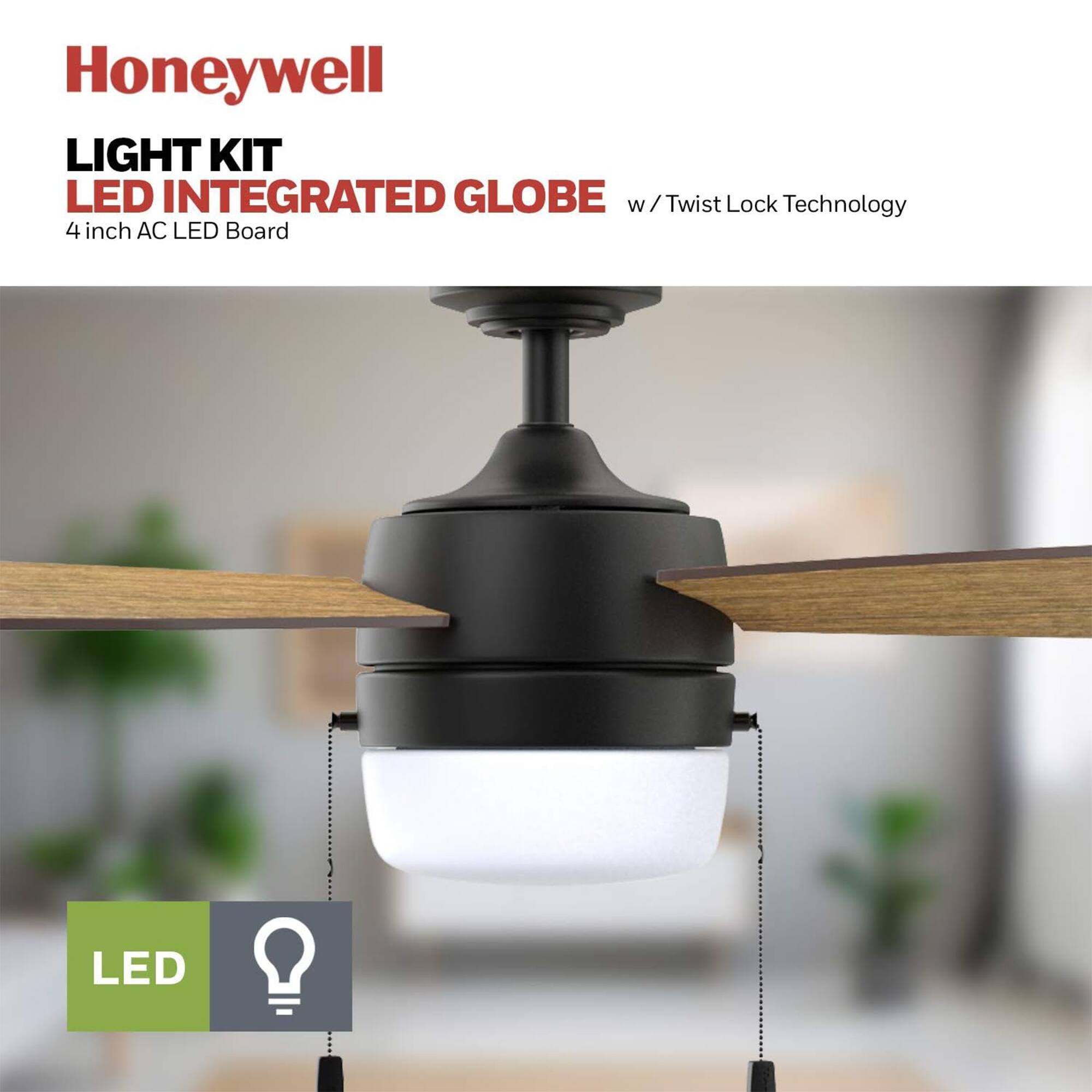 Honeywell LIGHT KIT LED INTEGRATED GLOBE w/ Twist Lock Technology 4 inch AC LED Board