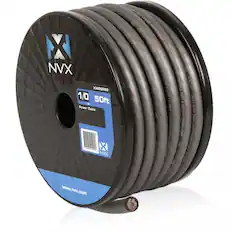 X NVX XWOGAS0 1/0 50ft Power Cable A2I X NVX CINDER CABLE D AWG 1/0 STRANDS SILVER TINNED OFC COPPER NI CEA CEA-2015 2015 O AWO BC5W2 FULL-SPEC 1708 VY STRANDS COMPLIANT ENVELEY SILVER POWER www.nvx.com