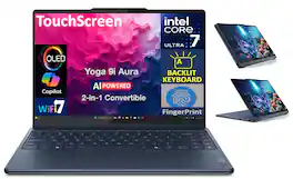 Lenovo - Yoga 2-in-1 Laptop 14.0 2.8K Display (Intel Ultra 7-258V, 32GB LPDDR5X, 1TB SSD, Intel Arc 140V, Win 11 Home) - Cosmic Blue