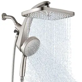 Paradigms Interiors - High Rain Shower Head Upgrade Heads With Handheld Spray Combo Fixed Showerhead And 10 Sprays Head Detachabl - Starlight-2.5GPM