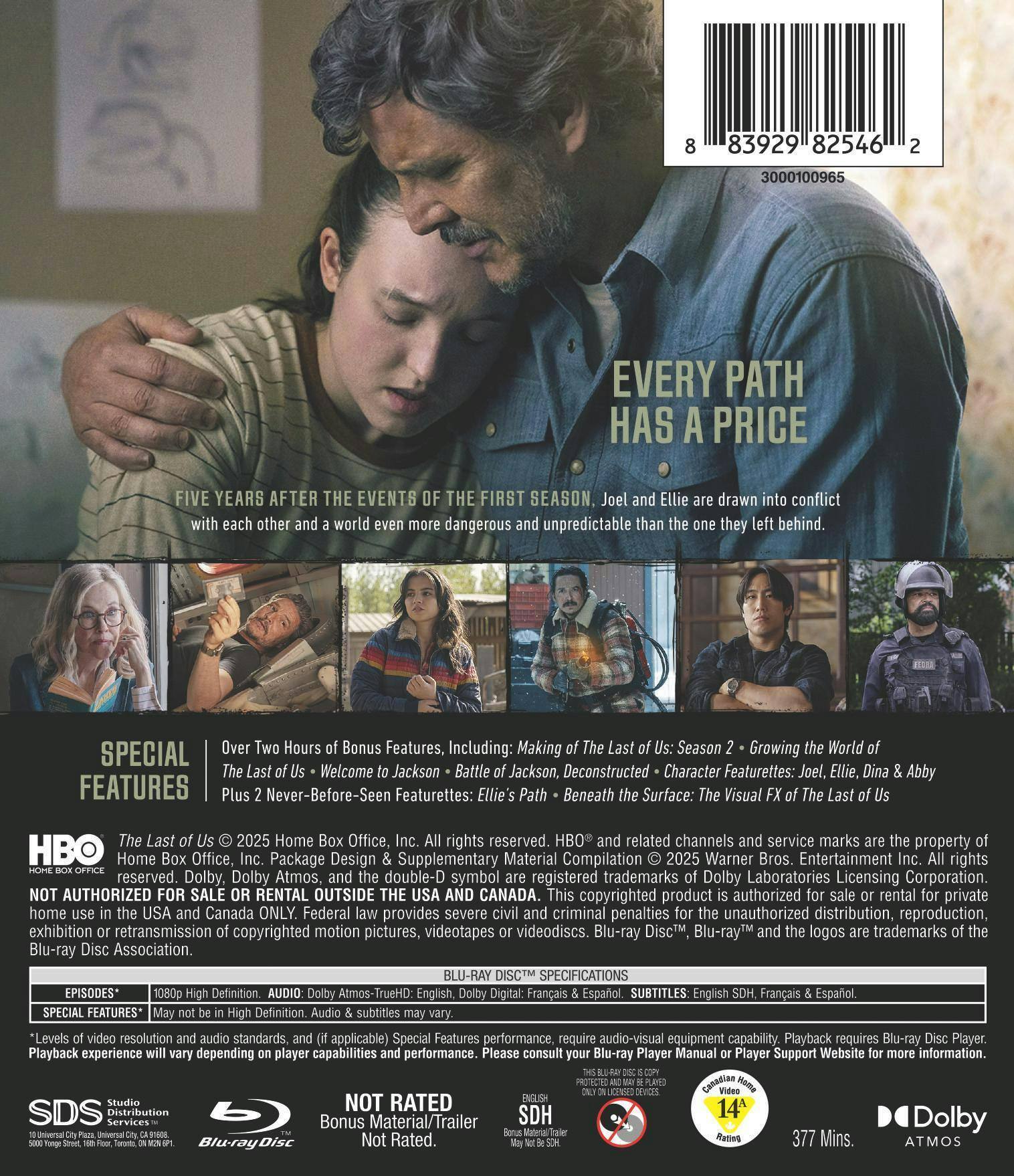 Back. The Last of Us: The Complete Second Season [Blu-ray].