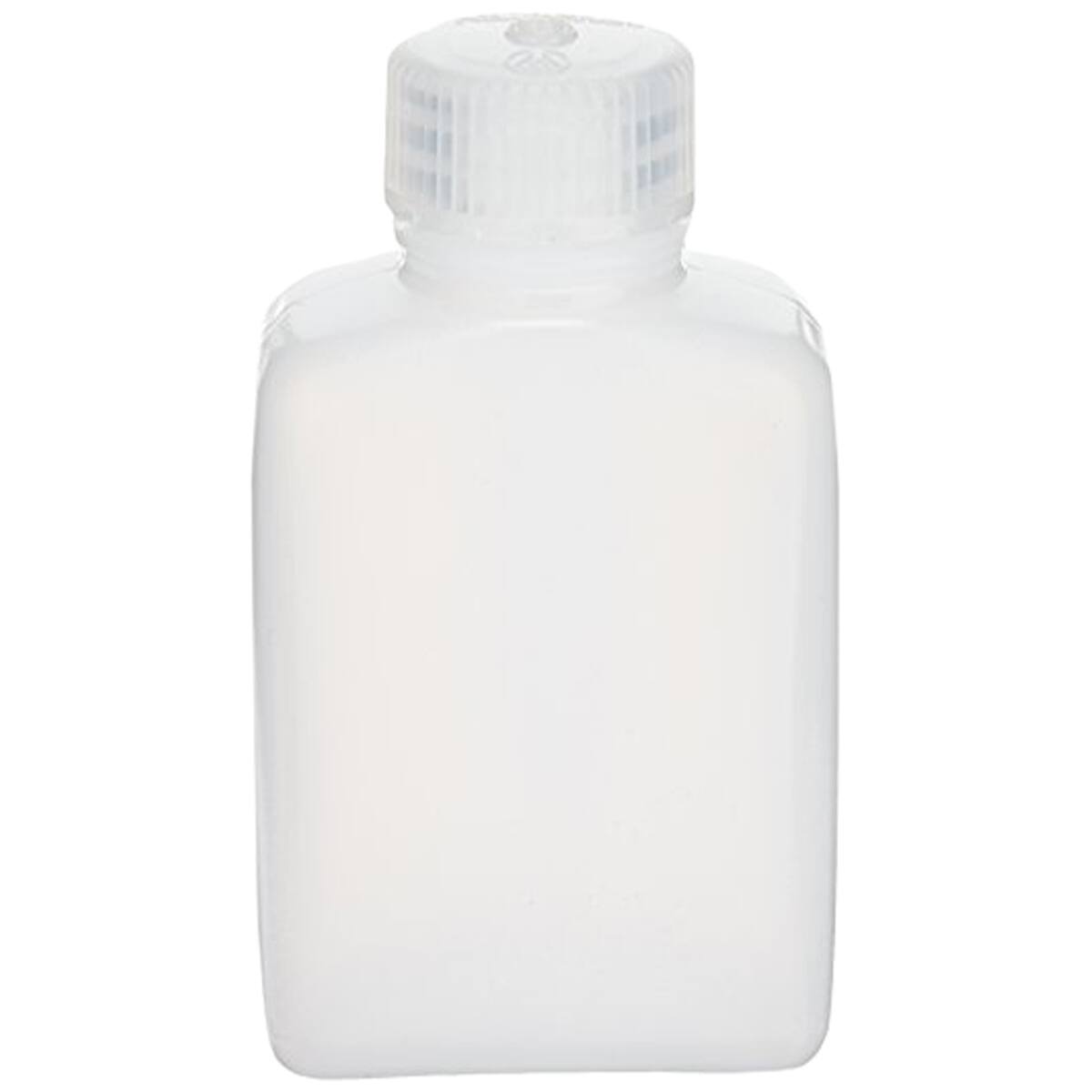 Front. Nalgene - Nalgene HDPE Plastic Wide Mouth Rectangular Storage Bottle - 4 oz. - Clear.