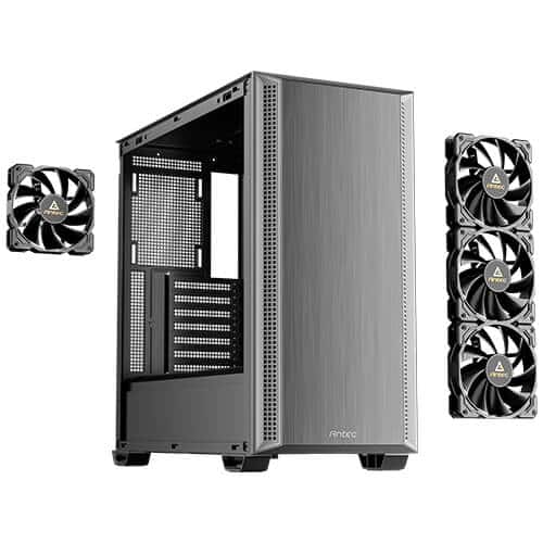 Antec - P7 S, 4 PWM Fans Included, Dual Side Mesh Intake, 360 mm Top Radiator Support, Type-C 3.2 Gen 2, Mid-Tower ATX PC Case - Black