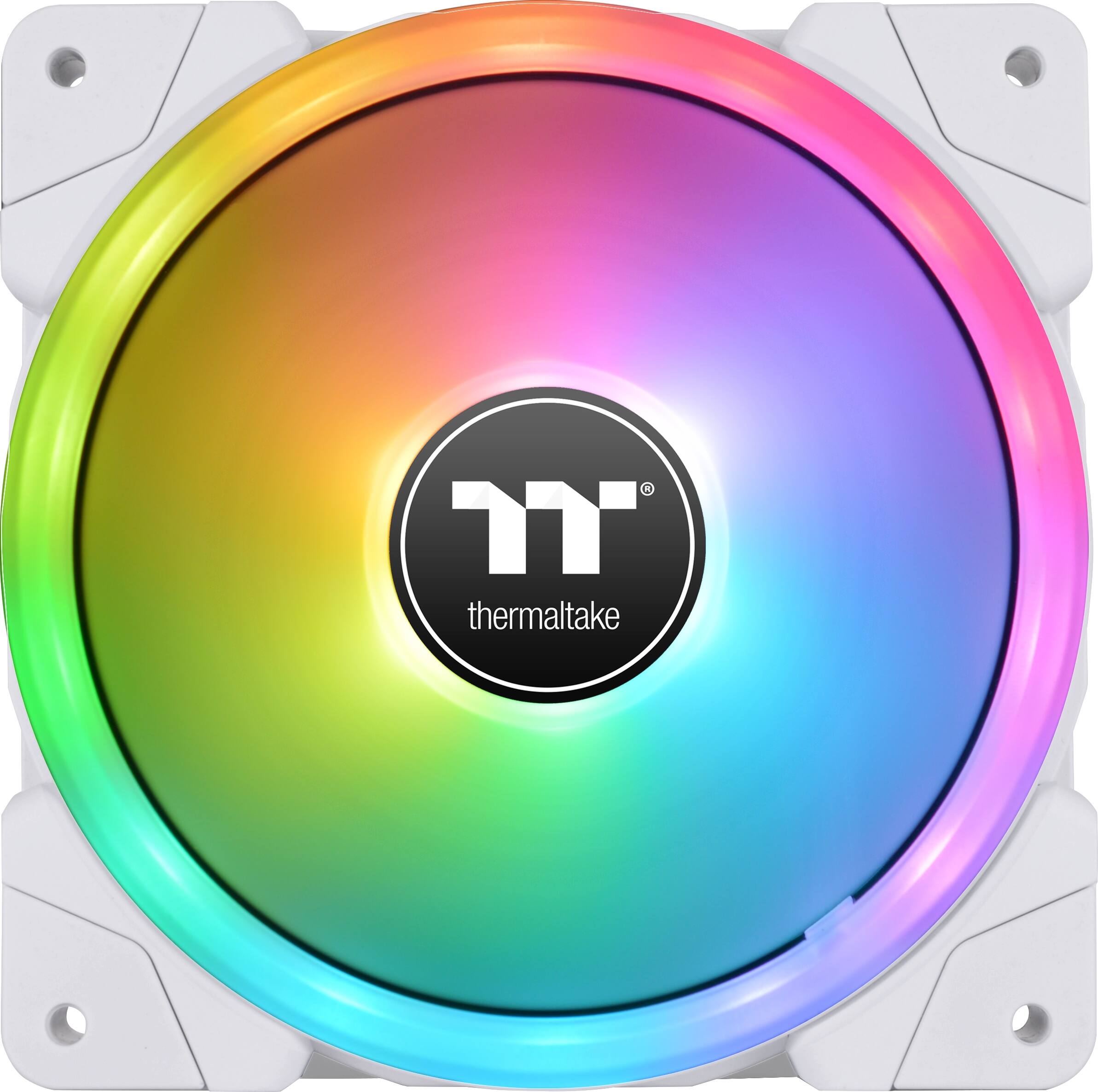 Alt View 1. Thermaltake - SWAFAN EX14 RGB PC Cooling Fan TT Premium Edition (3-Pack) - White.