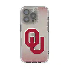 Keyscaper - NCAA - Oklahoma Sooners Linen Logo iPhone Clear Case - 16 Pro - Multicolor