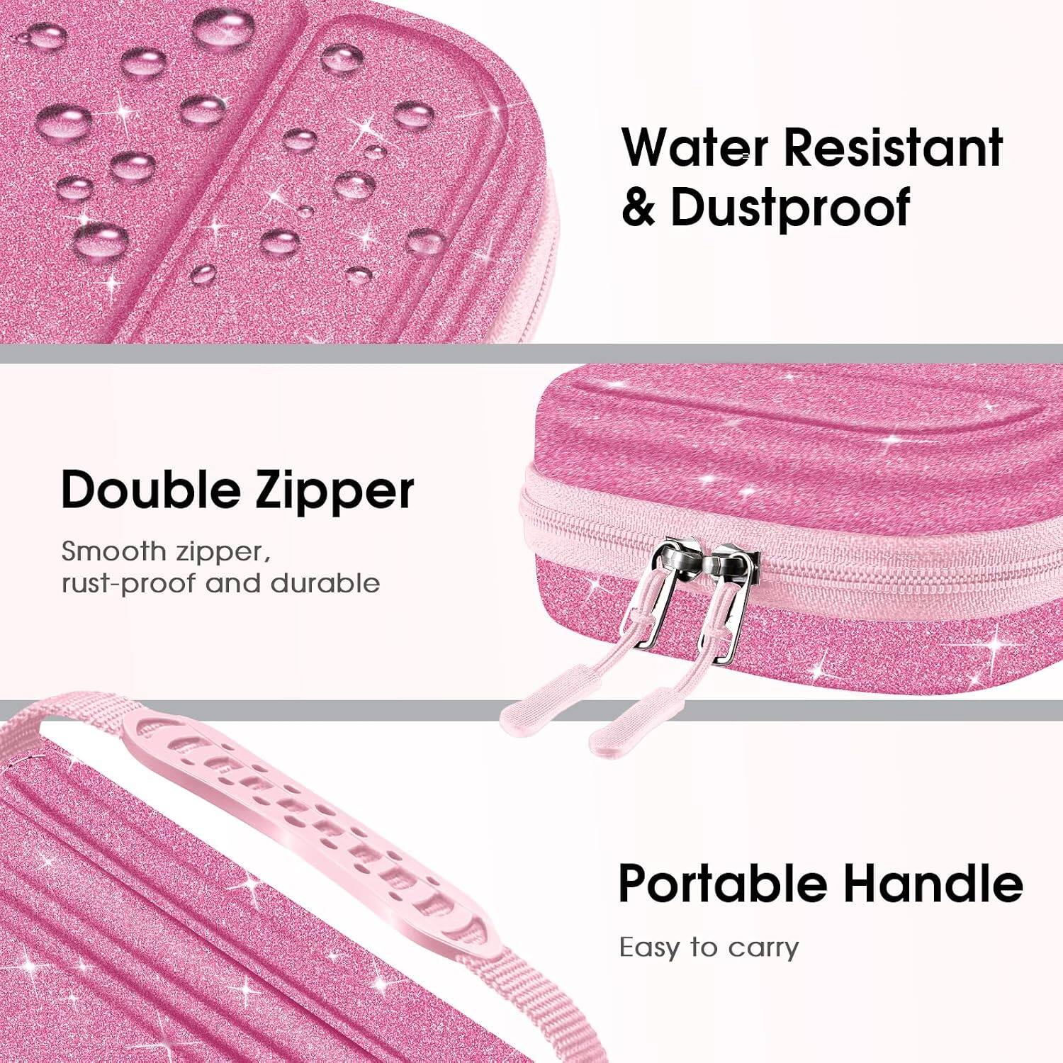 Water Resistant & Dustproof

Double Zipper
Smooth zipper, rust-proof and durable

Portable Handle
Easy to carry