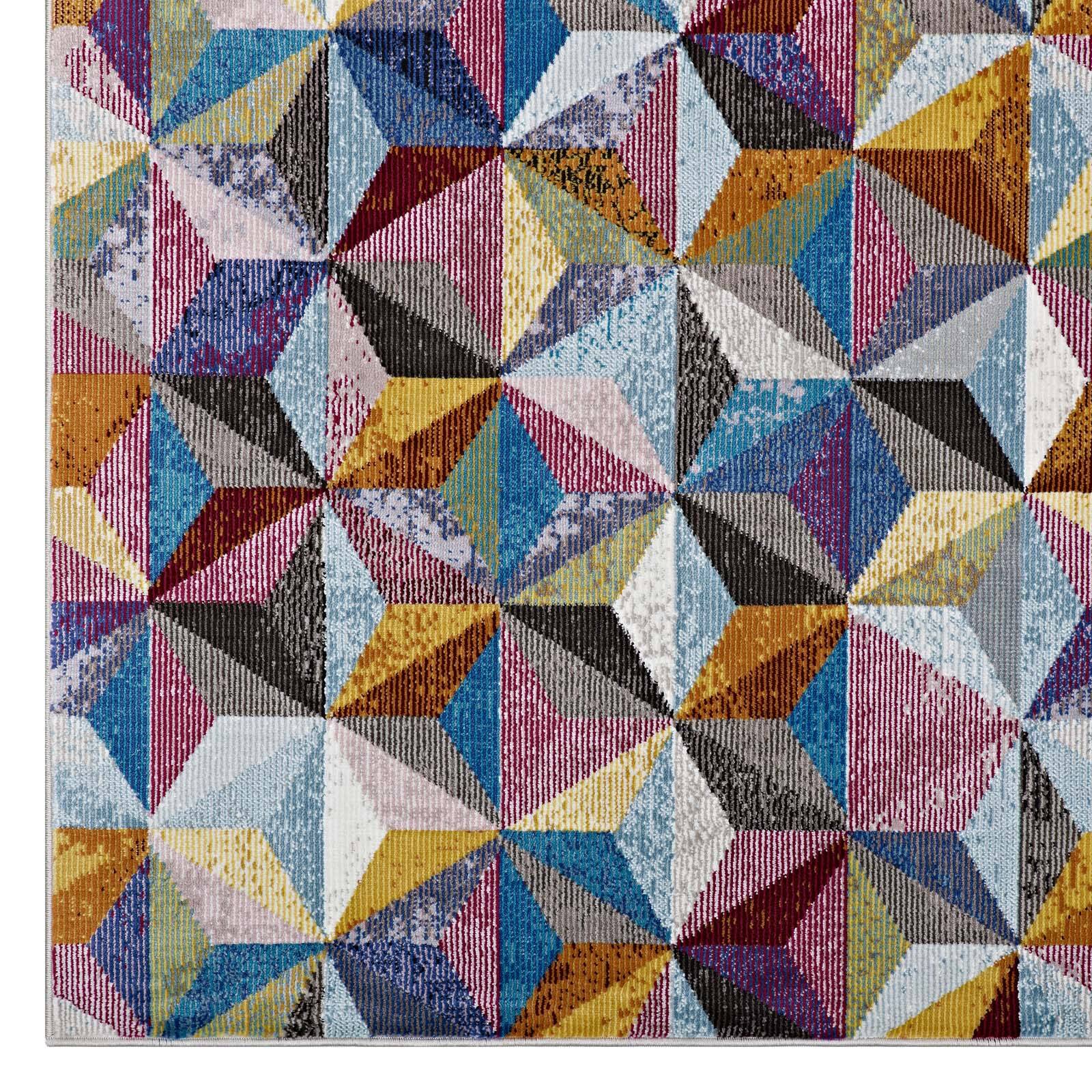 Alt View 1. Modway - Arisa Geometric Hexagon Mosaic Area Rug - Multicolored.