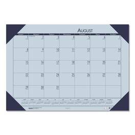 House of Doolittle - EcoTones Recycled Academic Desk Pad Calendar 18.5 x 13 Orchid Sheets Cordovan Corners 12 Month Aug to July 2025 2026