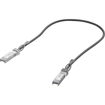 Front. Ubiquiti - 10G Direct Attach 0.5M Cable UACC-DAC-SFP10-0.5M - Black.