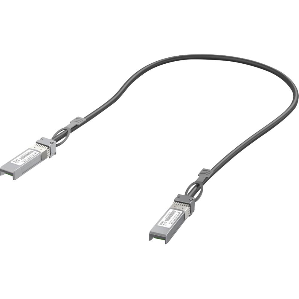 Front. Ubiquiti - 10G Direct Attach 0.5M Cable UACC-DAC-SFP10-0.5M - Black.