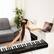 Angle. Winado - 61-Key Folding Bluetooth Keyboard Piano for Beginners, Portable Piano Keyboard with Music Rest, Bag, Pedal.