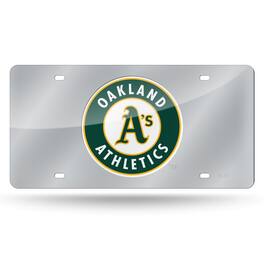 Rico Industries - Oakland Baseball A's Athletics Acrylic License Plate Laser Tag - Multi