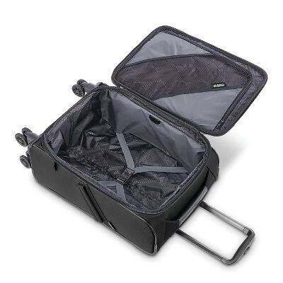 Alt View 5. American Tourister - AMERICAN TOURISTER PHENOM SOFTSIDE CARRY ON SPINNER SUITCASE - BLACK - Black.