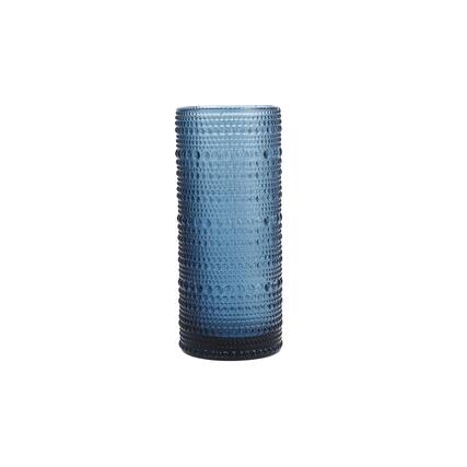 Front. Fortessa - D&V By Jupiter Highball Fashion Glass, 10.8 ounce, Set of 6, Cornflower - Cornflower.