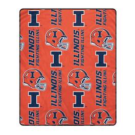 Pegasus - Illinois Fighting Illini 50" x 60" Homefield Stacked Logos Ultra Soft Blanket - Multicolor