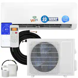 Homcom - BTU Mini Split Air Conditioner - White