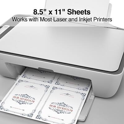 8.5" x 11" Sheets  
Works with Most Laser and Inkjet Printers  

MENU  
RESTAURANT MENU