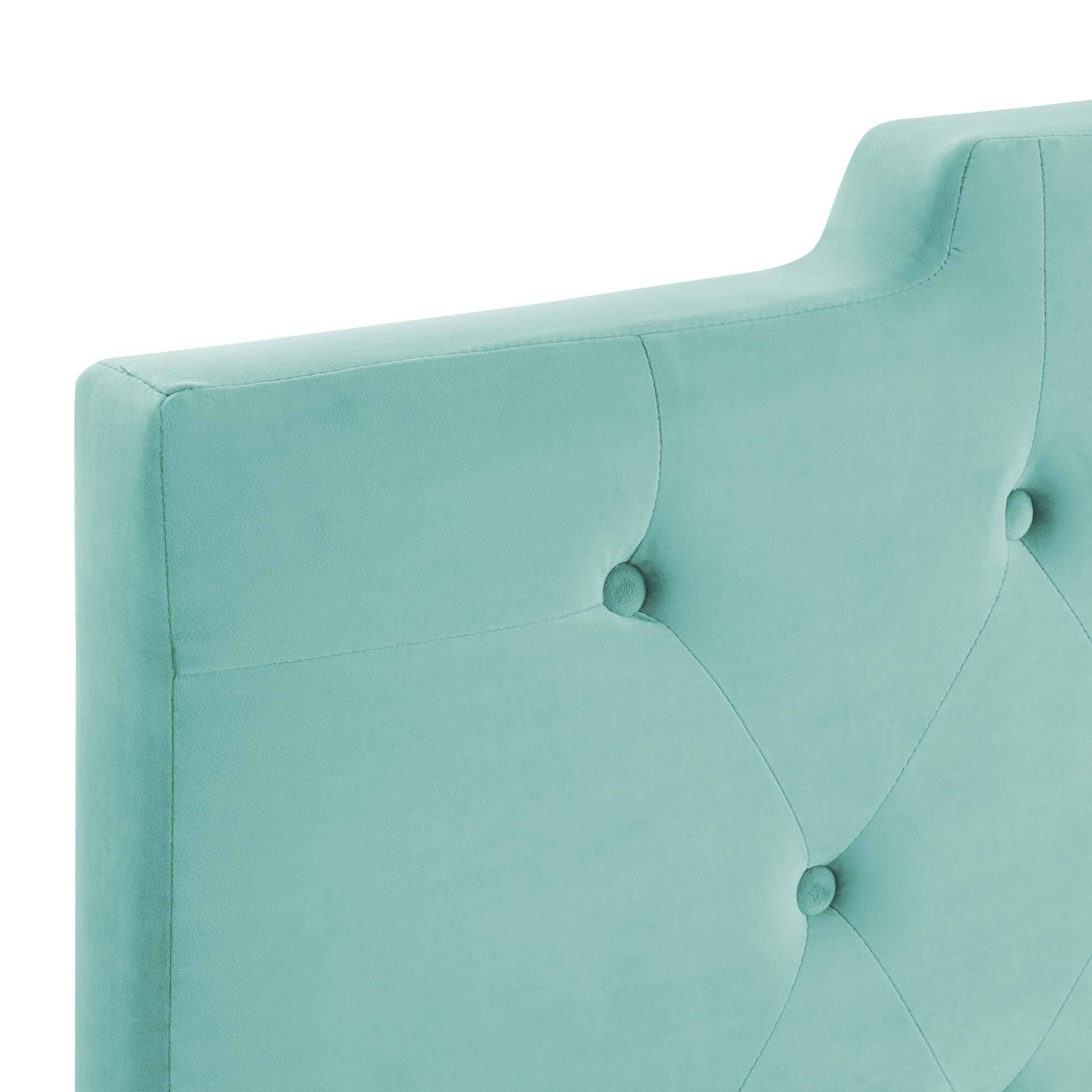Back. Modway - Juliet Tufted Performance Velvet King/California King Headboard by Modway - Mint.