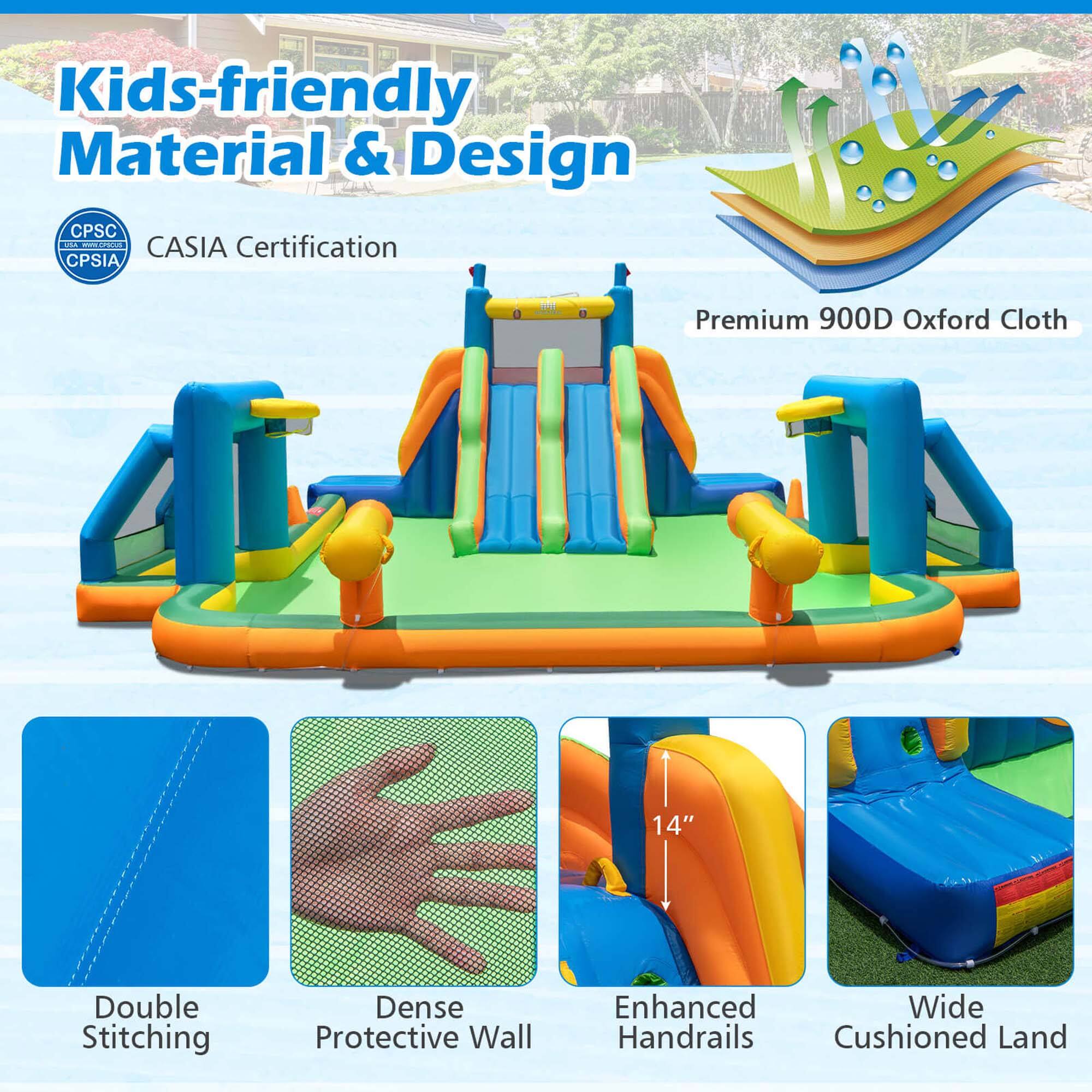 Kids-friendly Material & Design CASIA Certification CPSIA Premium 900D Oxford Cloth 14" Double Stitching Dense Protective Wall Enhanced Wide Handrails Cushioned Land