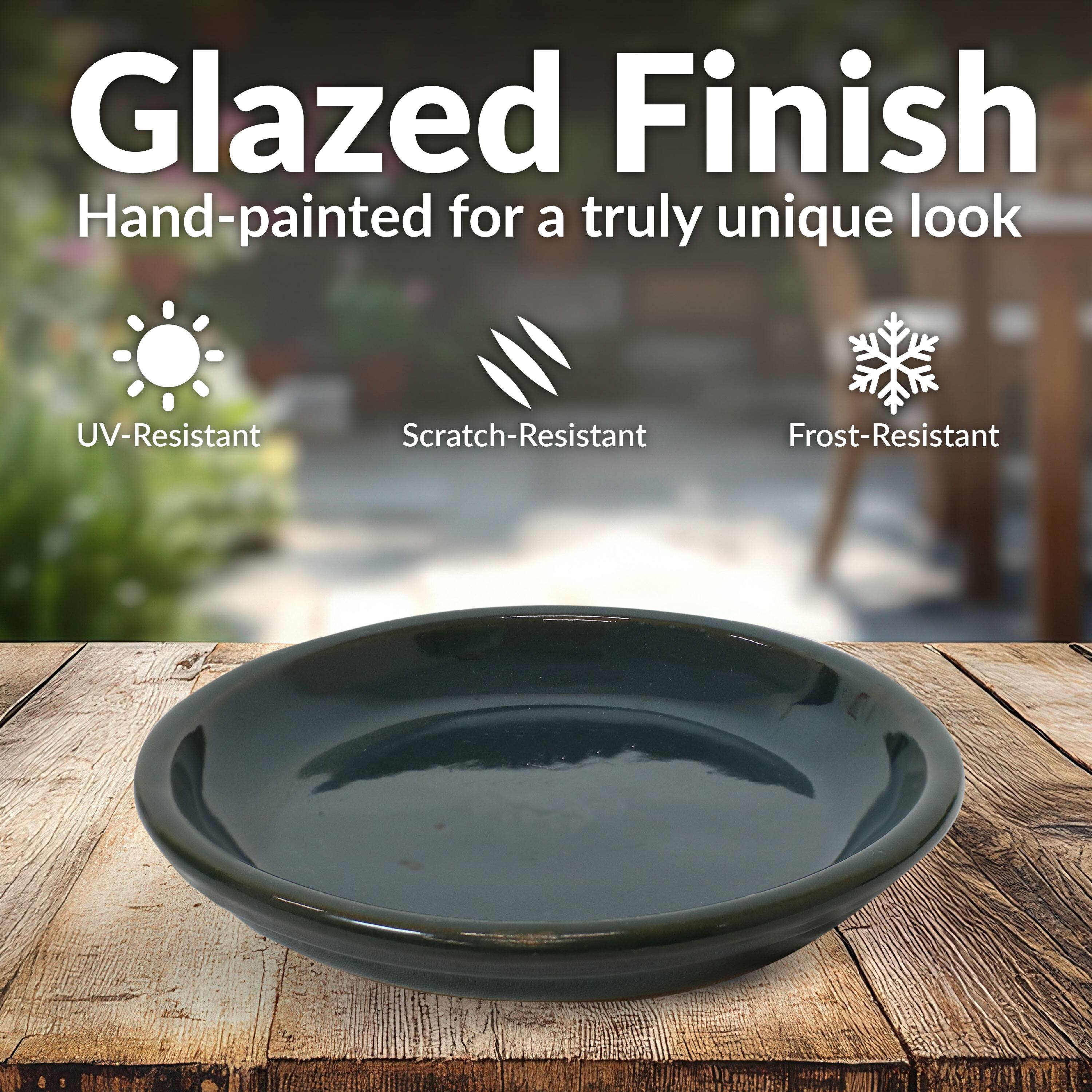Glazed Finish  
Hand-painted for a truly unique look  

- UV-Resistant  
- Scratch-Resistant  
- Frost-Resistant