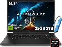 Alienware - Upgraded - 15 2026 15.3" FHD+ 165Hz Gaming Laptop - AMD Ryzen 5 220 - 32GB Memory - NVIDIA GeForce RTX 4050 - 2TB Storage - Backlit - Black