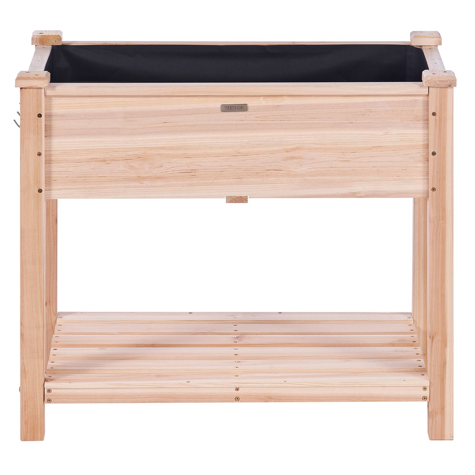 Alt View 5. VEVOR - Raised Garden Bed, 34 x 18 x 30 in Wooden Planter Box, Elevated Outdoor Planting Boxes with Legs, for Growing Flowers - Burlywood.
